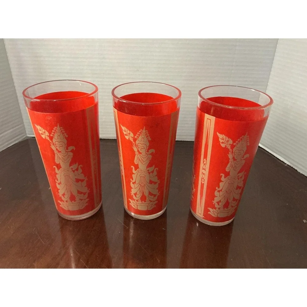 vintage 1960s Culver highball glasses in the 